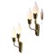 Tulip Sconces with Opaline and Brass from Fog & Morup, Sweden, Set of 2 1