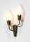 Tulip Sconces with Opaline and Brass from Fog & Morup, Sweden, Set of 2 6
