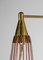 Italienische Deckenlampe aus Opalglas & Messing, Angelo Lelii, 1950er 8