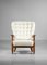 Large Grand Repos Madame Armchair in Oak by Guillerme and Chambron for Votre Maison, 1960s 3