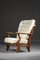 Large Grand Repos Madame Armchair in Oak by Guillerme and Chambron for Votre Maison, 1960s 16