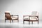 Scandinavian Armchairs in Solid Teak and Wool by Erik Worts, 1960s, Set of 2, Image 9