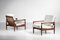 Scandinavian Armchairs in Solid Teak and Wool by Erik Worts, 1960s, Set of 2, Image 8
