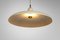Italian Rise and Fall Ceiling Lamp in Beige Brass & Metal by Angelo Lelii for Arredoluce, 1950s, Image 8