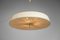 Large Swedish Fabric & Brass Ceiling Lamp in the Style of Paavo Tynell, 1950s 2