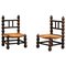 French Turned Wood Fireplace Chairs, 1960s, Set of 2, Image 1