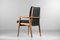 French Solid Oak Armchair in the Style of Pierre Guariche & Marcel Gascoin 6