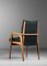 French Solid Oak Armchair in the Style of Pierre Guariche & Marcel Gascoin 7