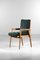 French Solid Oak Armchair in the Style of Pierre Guariche & Marcel Gascoin 9