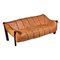 Large Brazilian MP 211 Sofa in Camel Leather by Percival Lafer, 1960s 1