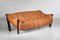 Large Brazilian MP 211 Sofa in Camel Leather by Percival Lafer, 1960s 9