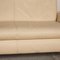 Cream Leather Rossini Two Seater Couch from Koinor 4