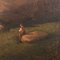 Paesaggio con cascata e pastore, Olio su tela, con cornice, Immagine 4