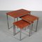 Tables Gigognes en Teck, Pays-Bas, 1960s, Set de 3 5