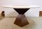 Mid-Century Belgian Dining Table in White Marble and Red Travertine by Jan Vlug 3