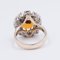 Anello con citrino e diamanti in oro 18k, anni '60, Immagine 4