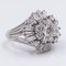 Vintage 18k White Gold Ring with Brilliant and Baguette Cut Diamonds, 1950s 2