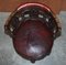 Antique Victorian Carved Oxblood Leather Chair, Image 3