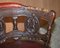 Antique Victorian Carved Oxblood Leather Chair 9