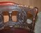 Antique Victorian Carved Oxblood Leather Chair, Image 9