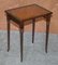 Vintage Flamed Mahogany & Glass Top Nesting Tables, Set of 3 11