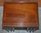 Vintage Flamed Mahogany & Glass Top Nesting Tables, Set of 3 3