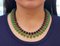 9 Karat Rose Gold & Silver Necklace with Diamonds, Green Agate, Coral, & Onyx, Image 4