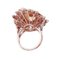 14 Karat Rose Gold & Silver Retrò Ring With Topazs, Garnets, & Diamonds, Image 3