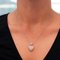 18 Karat White Gold Heart Shaped Pendant Necklace With Diamonds 6