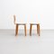 Plywood & Upholstery Chair and Stool by Cor Alons for Den Boer, 1950s, Set of 2 15