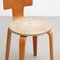 Plywood & Upholstery Chair and Stool by Cor Alons for Den Boer, 1950s, Set of 2 3