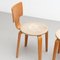 Plywood & Upholstery Chair and Stool by Cor Alons for Den Boer, 1950s, Set of 2 16