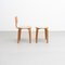 Plywood & Upholstery Chair and Stool by Cor Alons for Den Boer, 1950s, Set of 2 14