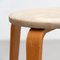 Plywood & Upholstery Chair and Stool by Cor Alons for Den Boer, 1950s, Set of 2 9
