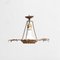 Mid-Century Modern Brass Sunburst Ceiling Lamp, Image 6