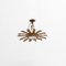 Mid-Century Modern Brass Sunburst Ceiling Lamp 5