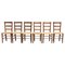 Chaises N.19 Mid-Century en Bois et Rotin par Charlotte Perriand, Set de 6 1