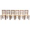 Mid-Century Modern Wood Rattan N.19 Chairs by Charlotte Perriand, Set of 6 1