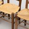 Chaises N.19 Mid-Century en Bois et Rotin par Charlotte Perriand, Set de 6 3