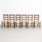 Mid-Century Modern Wood Rattan N.19 Chairs by Charlotte Perriand, Set of 6 2