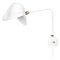 Mid-Century Modern White Anthony Wall Lamp with Round Fixation Box by Serge Mouille 1