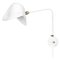 Mid-Century Modern White Anthony Wall Lamp with Round Fixation Box by Serge Mouille, Image 1