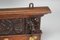 Antique French Hand-Carved Oak and Brass Wall Coat Rack with Lion Heads, 1900s, Image 10