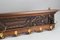 Antique French Hand-Carved Oak and Brass Wall Coat Rack with Lion Heads, 1900s 8