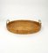 Bamboo, Rattan & Brass Oval Serving Tray, Italy, 1970s 2