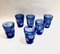 Vintage Italian Blue Cobalt Murano Glass Drinking Glasses from Ribes Studio, Set of 6, Image 6
