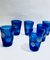 Vintage Italian Blue Cobalt Murano Glass Drinking Glasses from Ribes Studio, Set of 6, Image 8