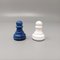 Blue & White Volterra Alabaster Chess Set, Italy, 1970s, Set of 33 10