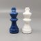 Blue & White Volterra Alabaster Chess Set, Italy, 1970s, Set of 33 6