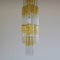Large Calza Glass Chandelier from Venini, Italy, 1960s 8